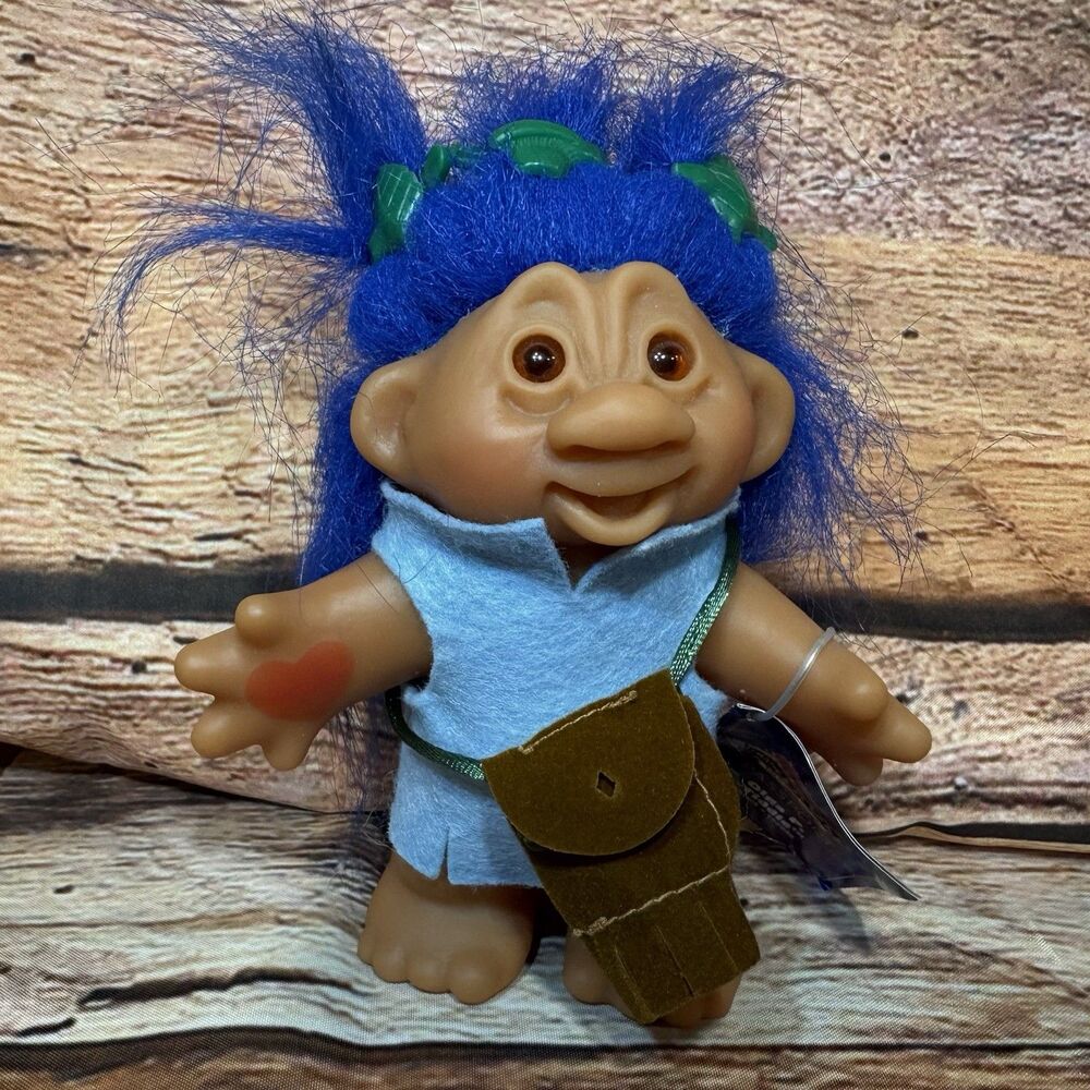 Vintage 2001 Totally Troll Olga P Tiddle Doll Playmates 152535 Passport Bag Tags